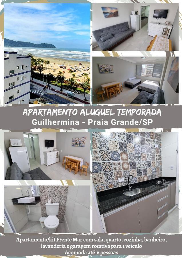Апартаменты Apartamento Kit Praia Grande Na Guilhermina Frente Mar Экстерьер фото