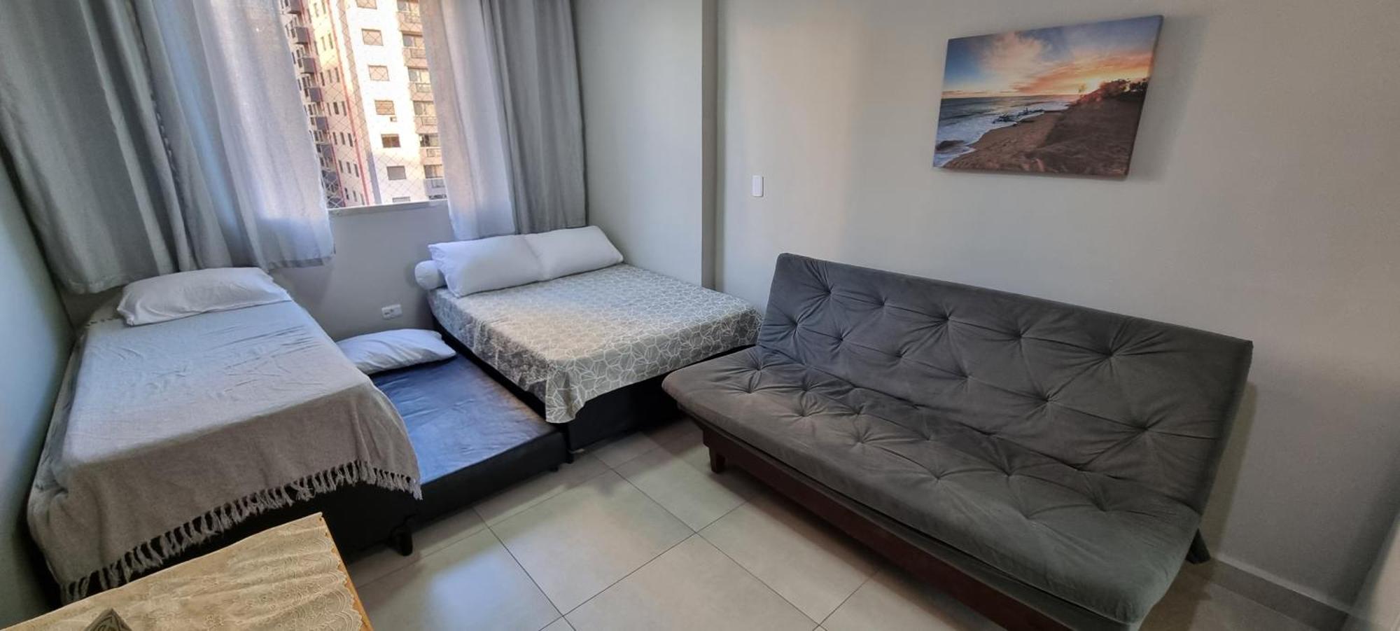 Апартаменты Apartamento Kit Praia Grande Na Guilhermina Frente Mar Экстерьер фото